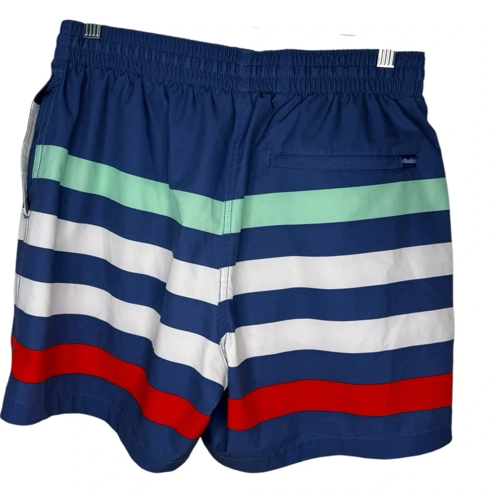 Chubbies Men's The Me Likey The Stripey 5.5” Classic Swim Trunks Medium